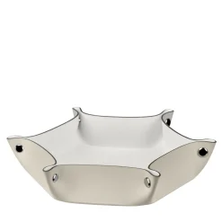 ADJ Style Vide poche in pelle panna cotta e bianca #1