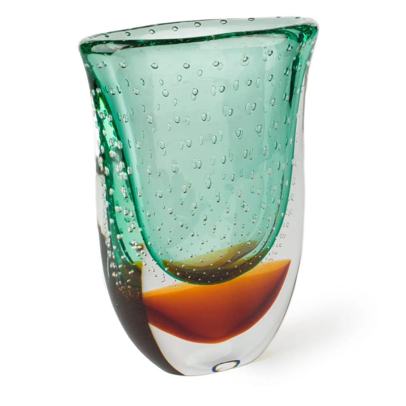 Officine di Murano 1295 Vrmbicolr Vaso in turchese e ambra